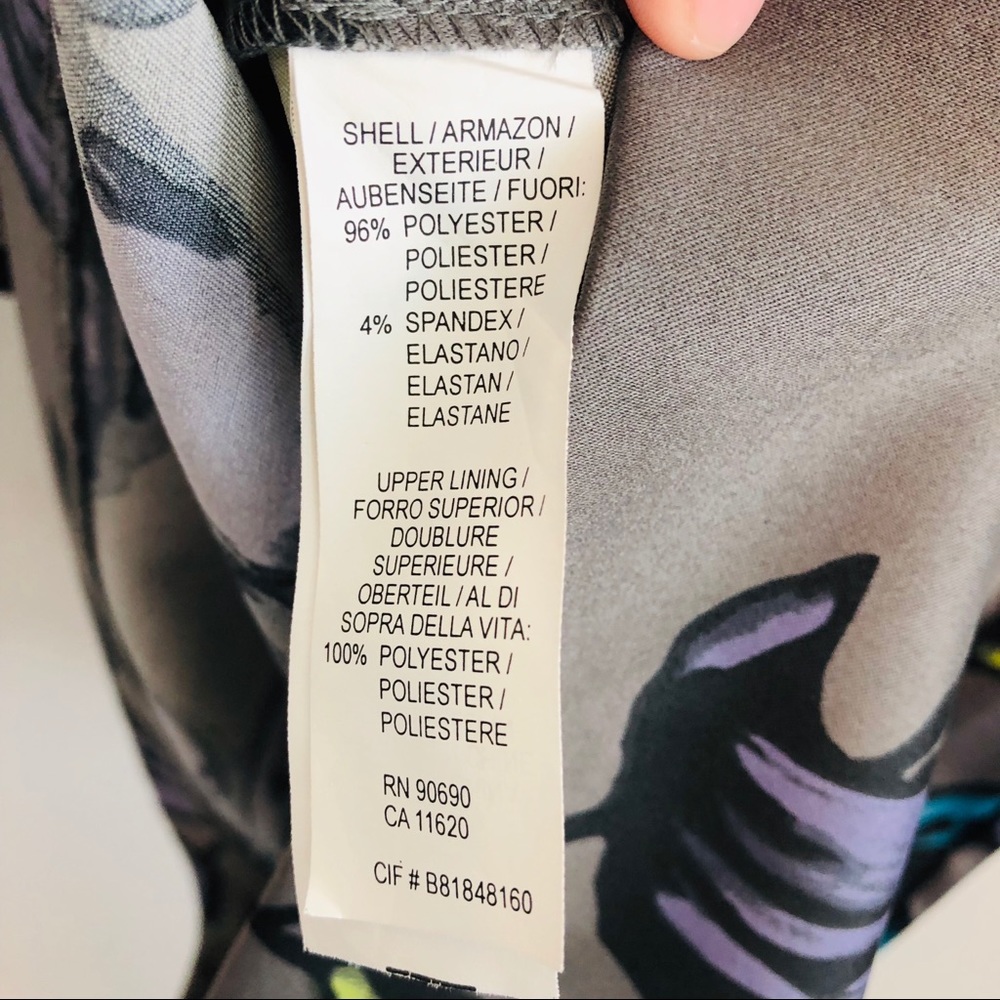 Kensie Floral Gray Strapless Dress | Sz 4 - Picture 6 of 6